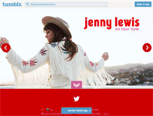 Tablet Screenshot of jennylewis.com